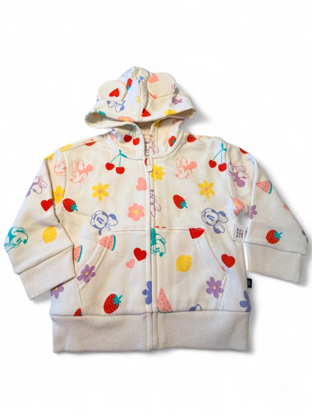 GAP Disney Cream Hoodie with Multicolor Prints